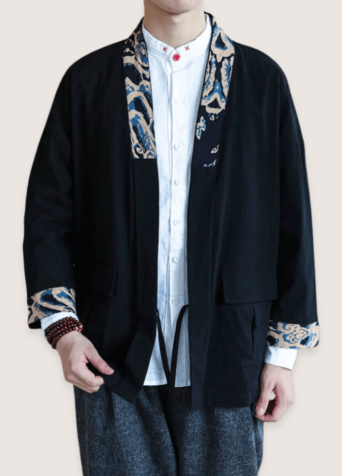 Veste kimono noir | Kiyora