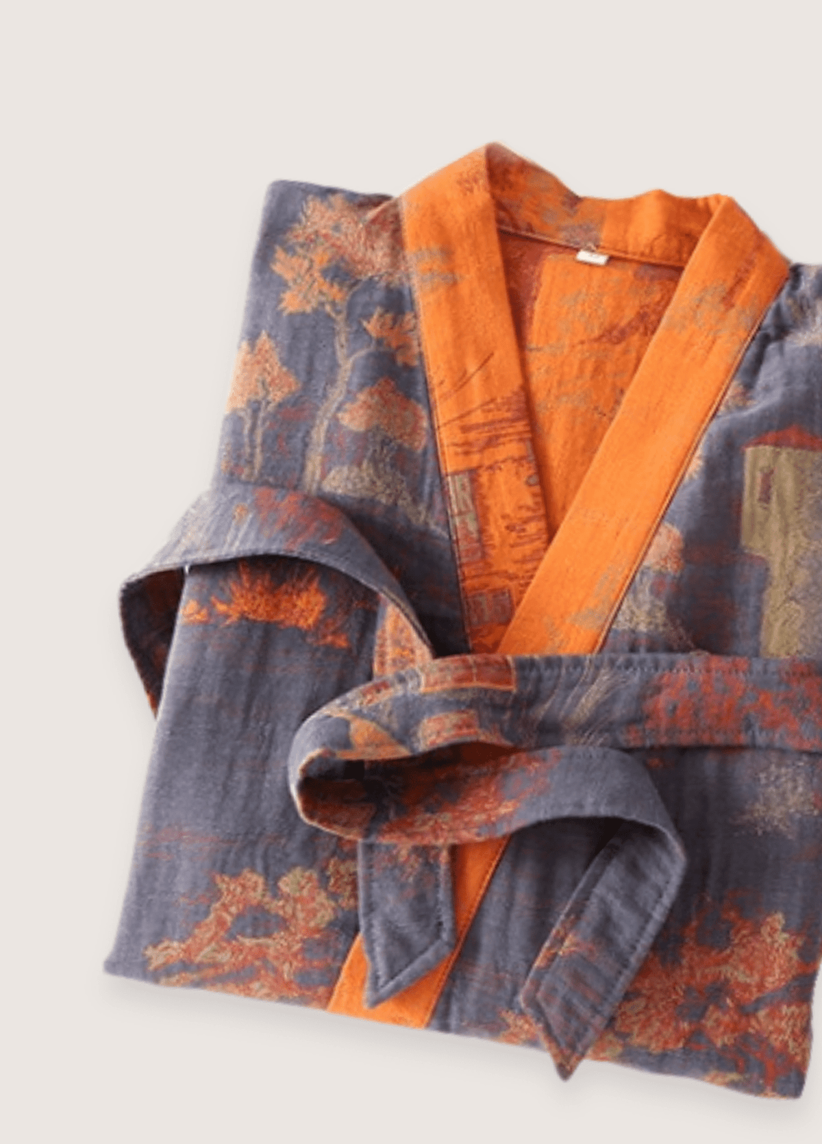 Peignoir kimono bleu homme | Yukina