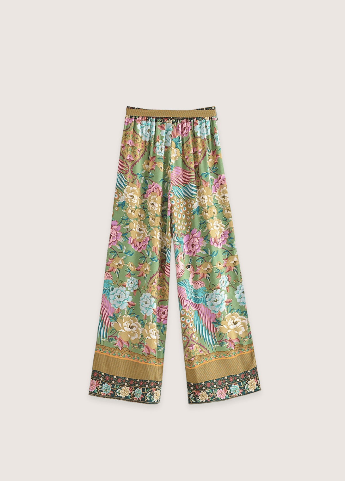 Ensemble pantalon kimono paon fleuri | Yukimi