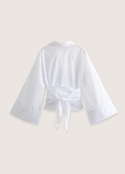 Kimono court blanc | Shirori