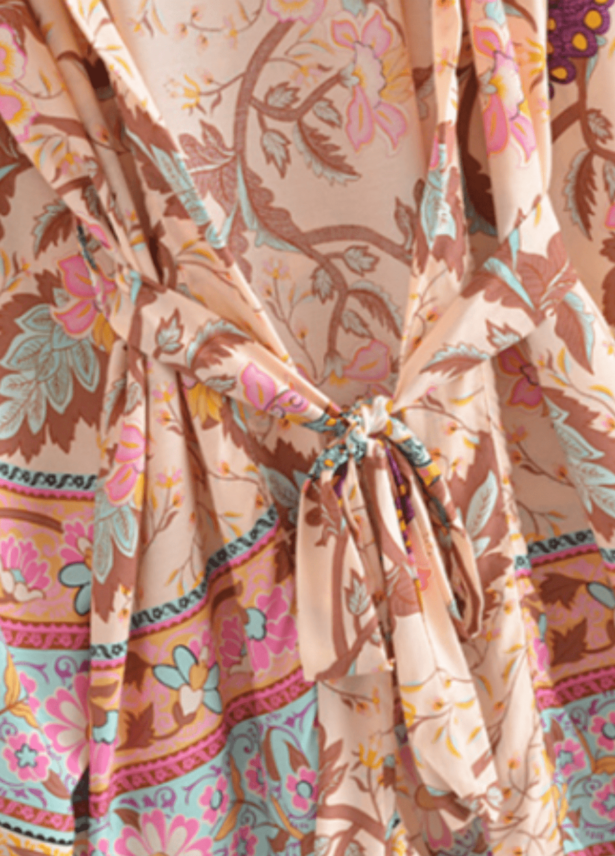 Kimono court floral coloré | Soraya
