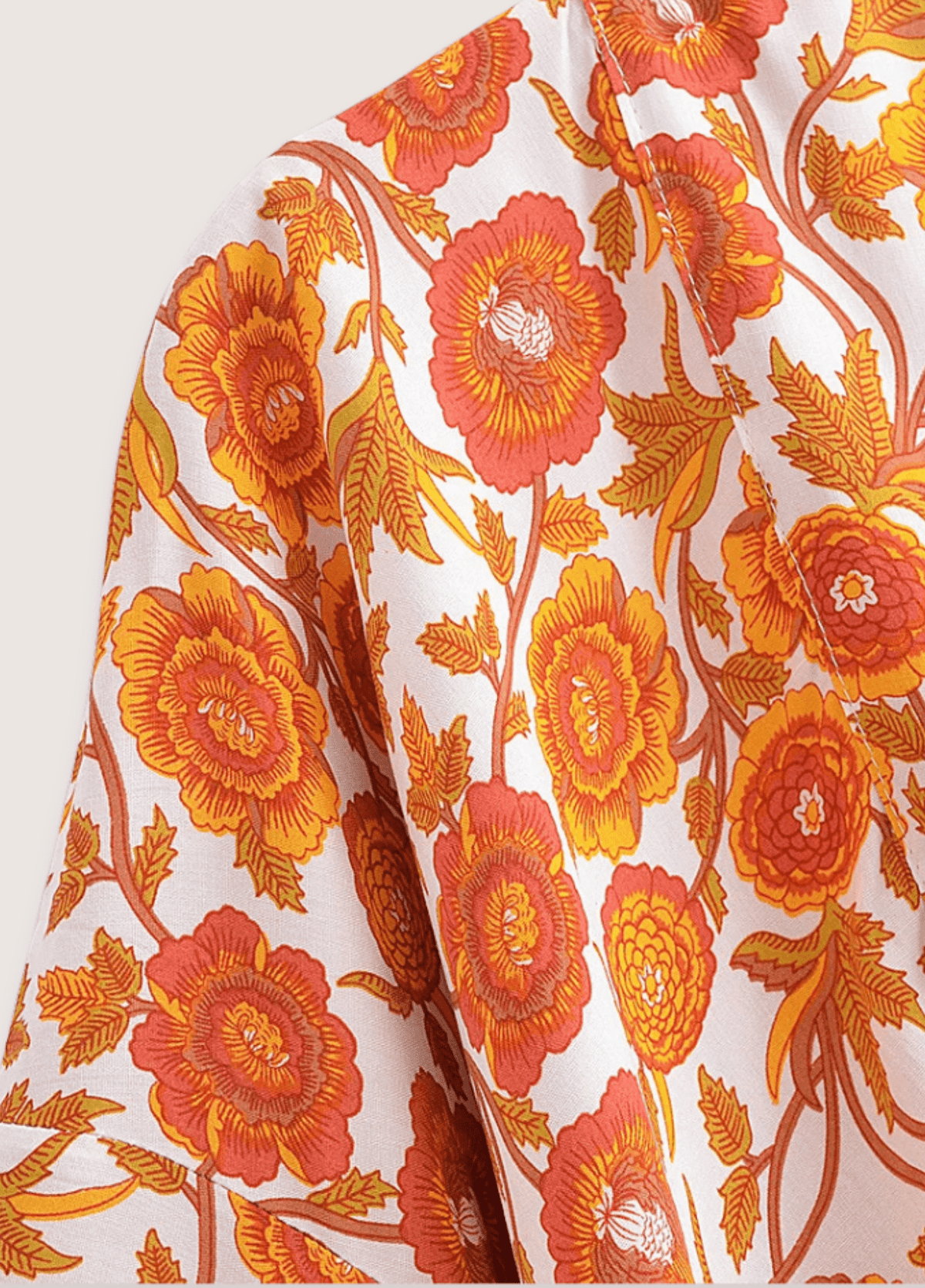 Kimono court jaune fleuri | Rinshi