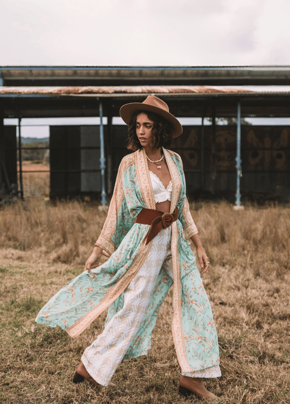 Kimono long bleu | Hanaya