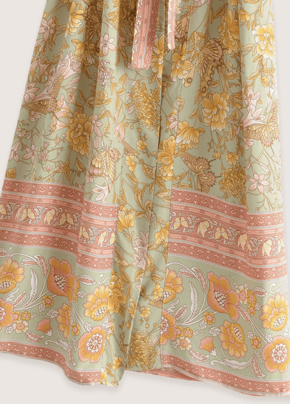 Kimono long bohème fleuri | Takaren