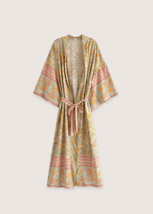Kimono long bohème fleuri | Takaren