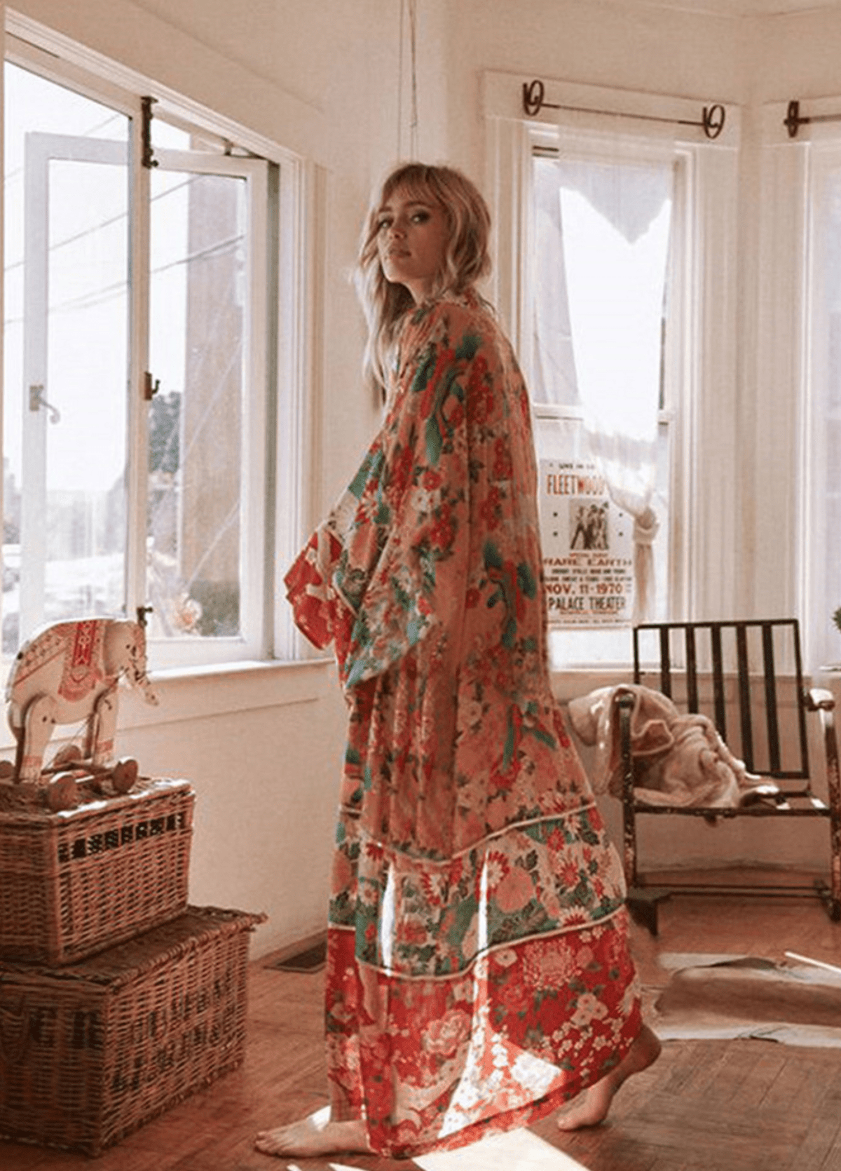Kimono long fleuri | Kumoshi