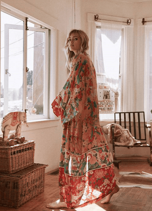 Kimono long fleuri | Kumoshi