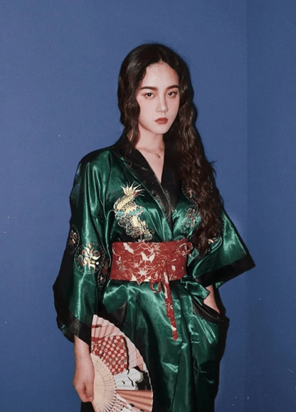 Kimono long soie | Kiyosa