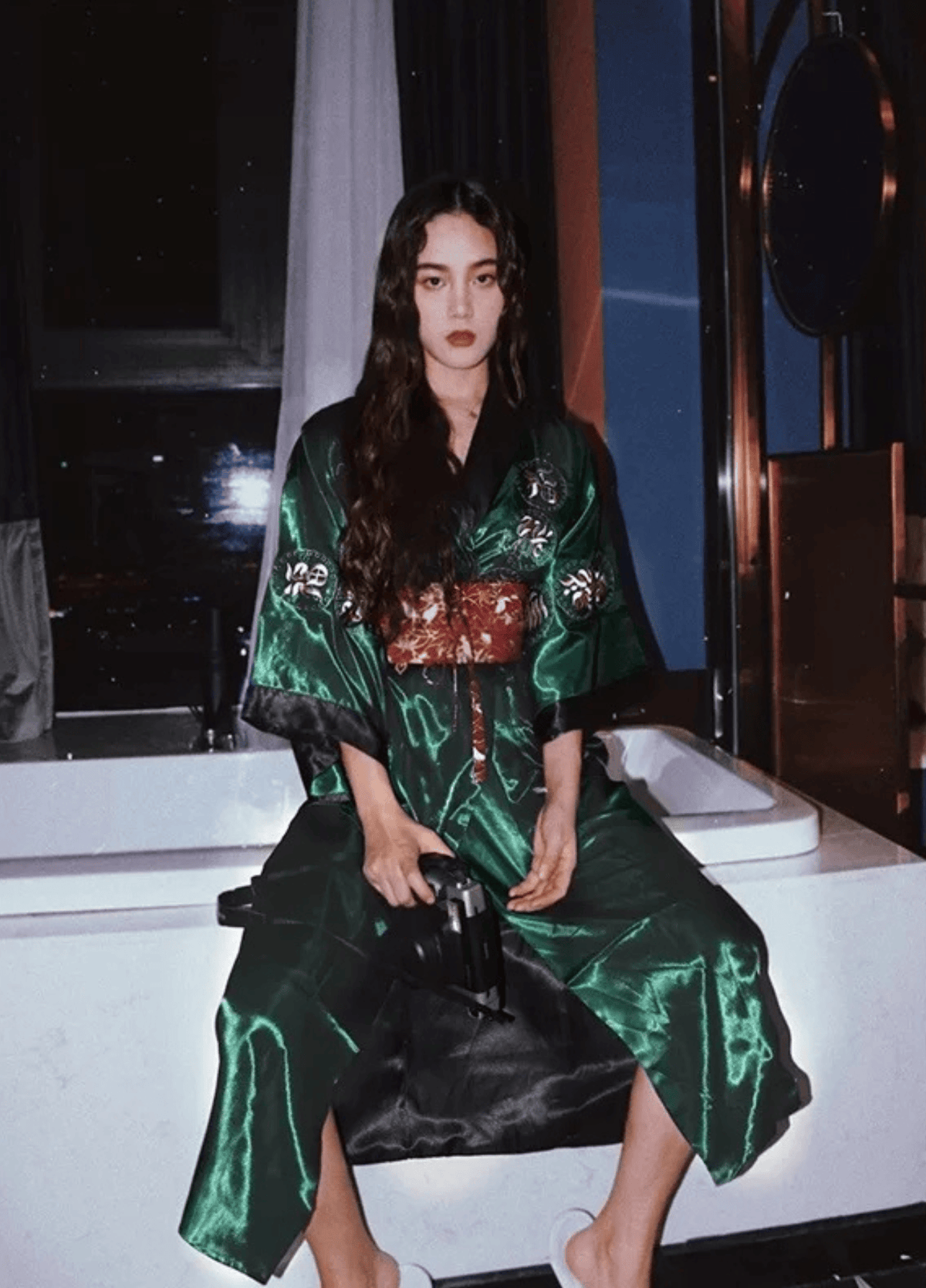 Kimono long soie | Kiyosa