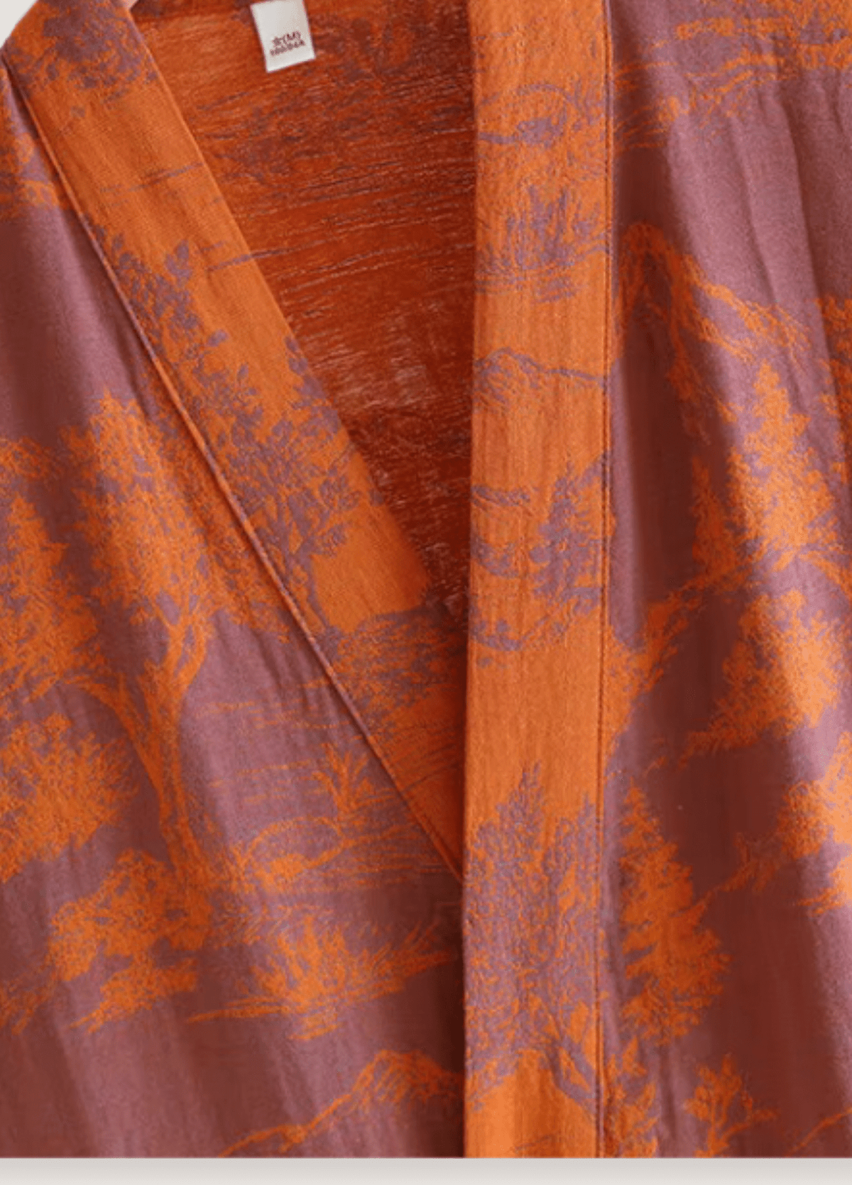 Peignoir kimono orange femme | Kaiko
