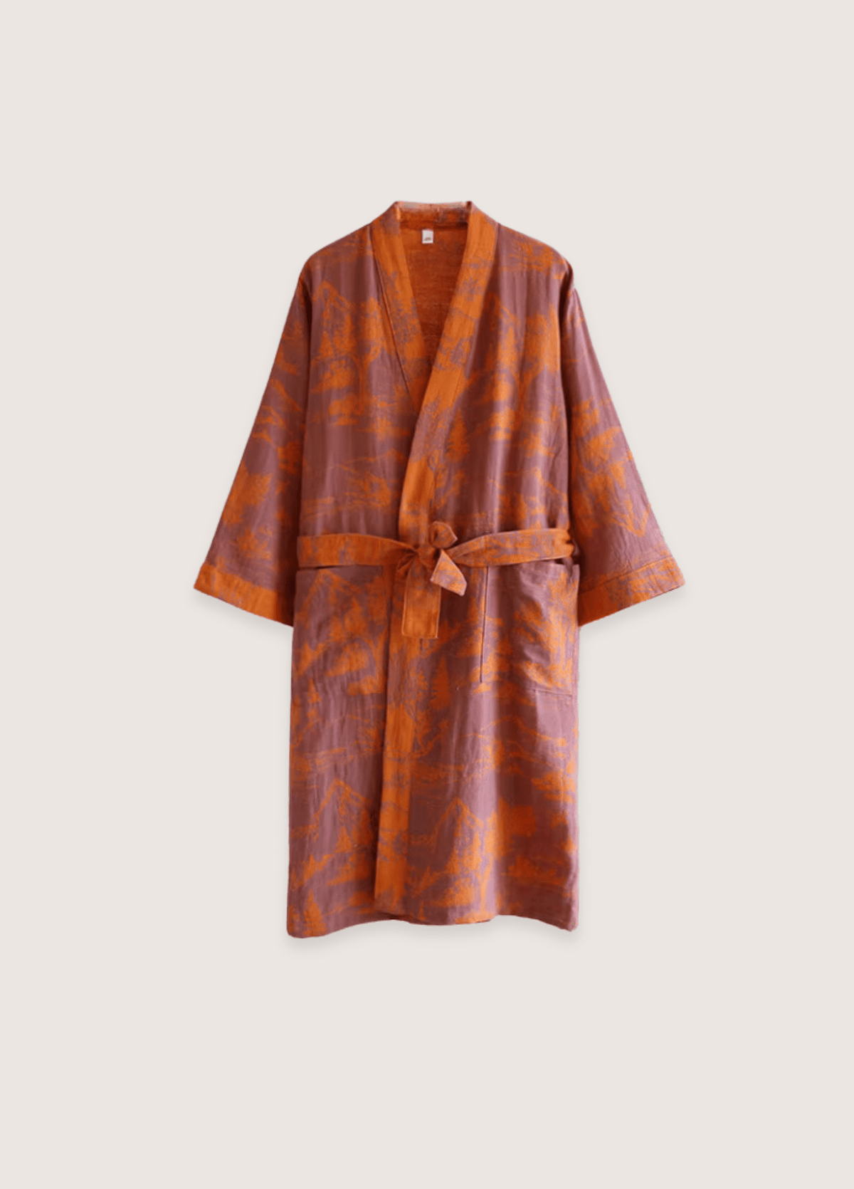 Peignoir kimono orange femme | Kaiko