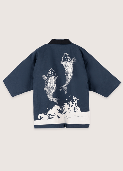 Veste kimono bleu | Moriri