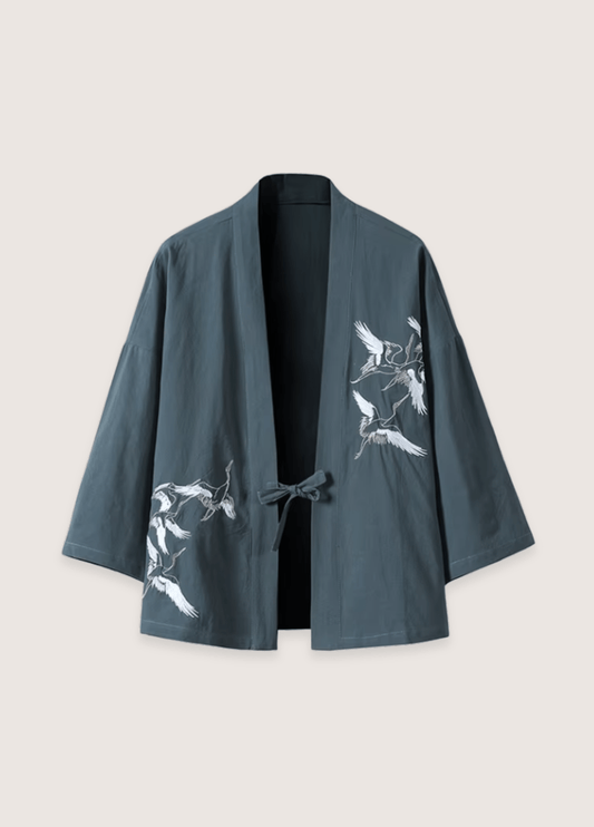 Veste kimono bleu gris | Norizu