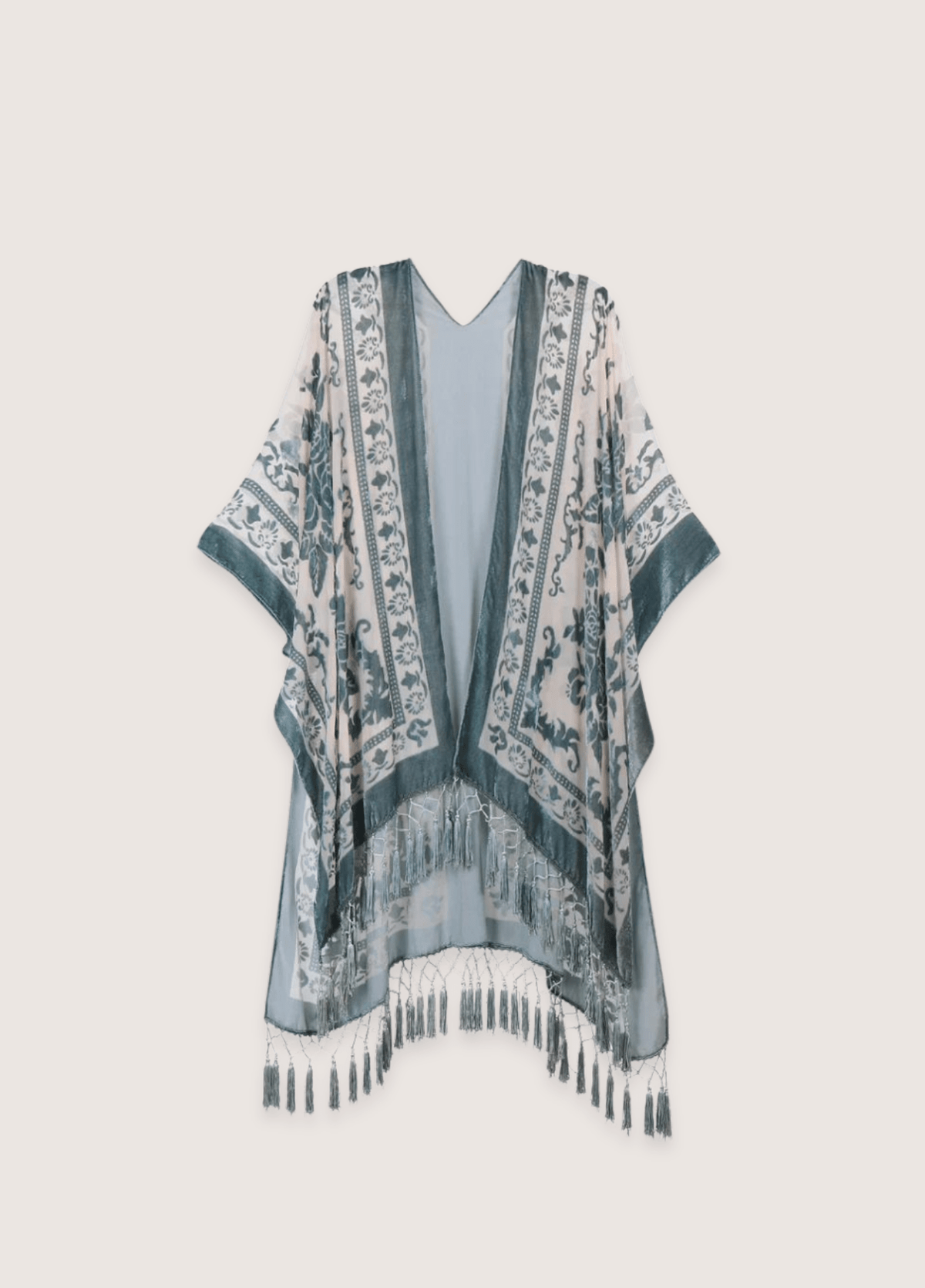 Veste kimono bleu gris | Norita