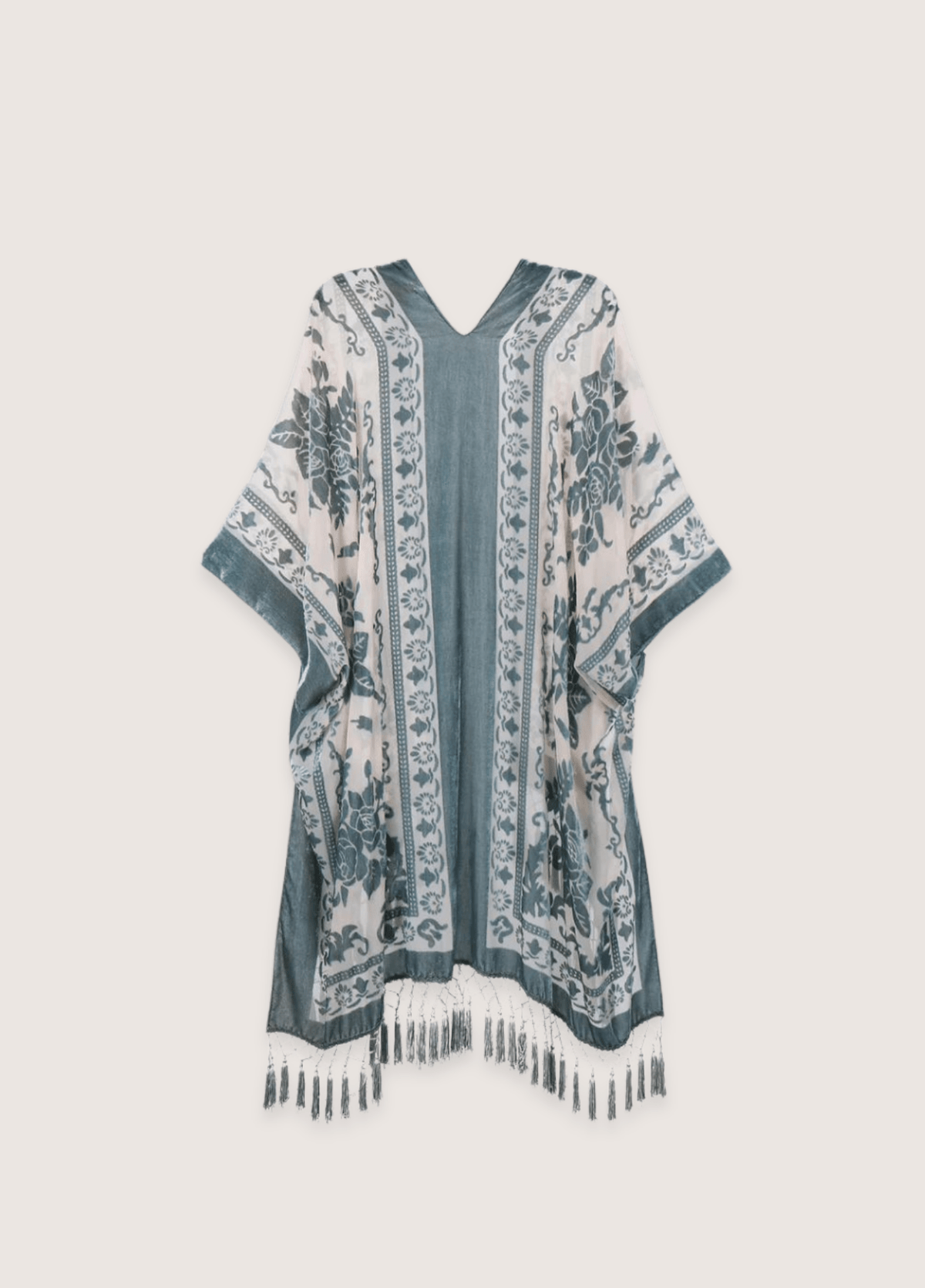 Veste kimono bleu gris | Norita