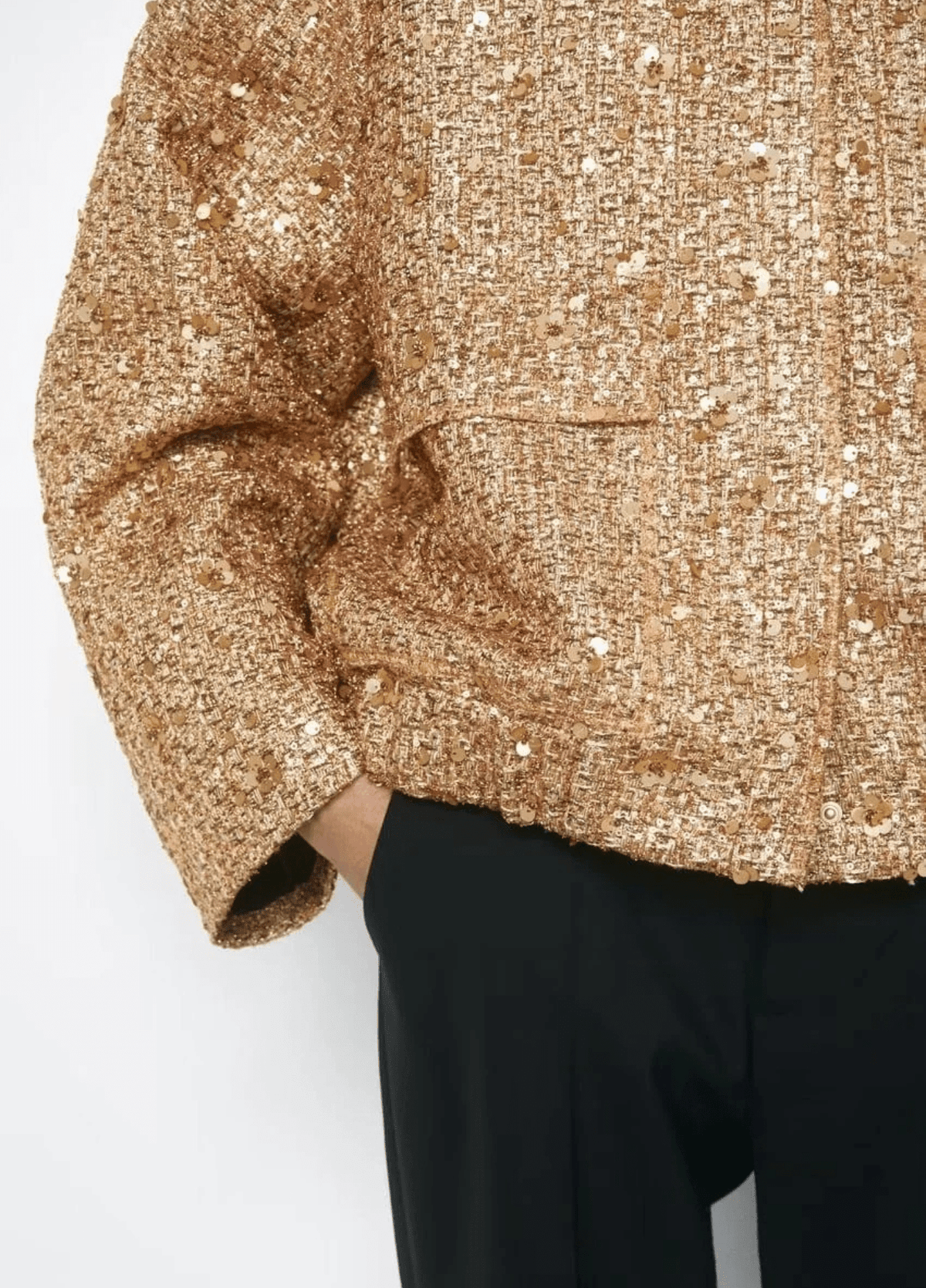 Veste kimono doré à paillettes | Sorana