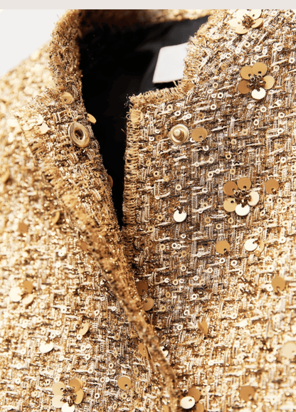 Veste kimono doré à paillettes | Sorana