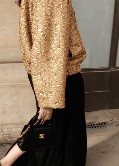 Veste kimono doré à paillettes | Sorana