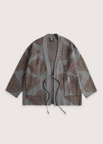 Veste kimono grise | Kumoya