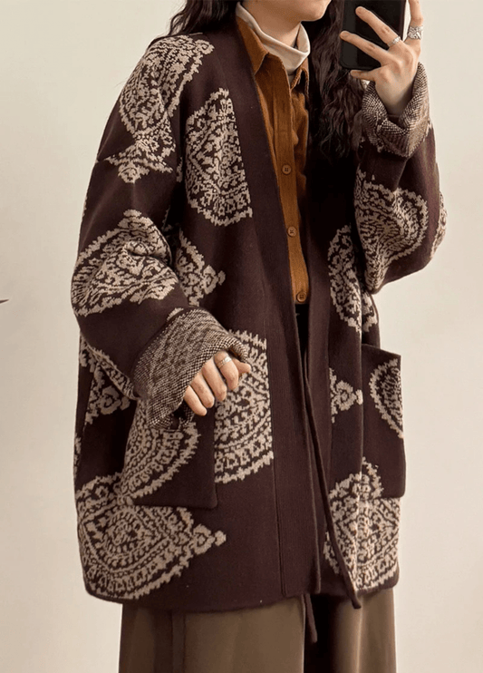 Veste kimono marron | Reiri