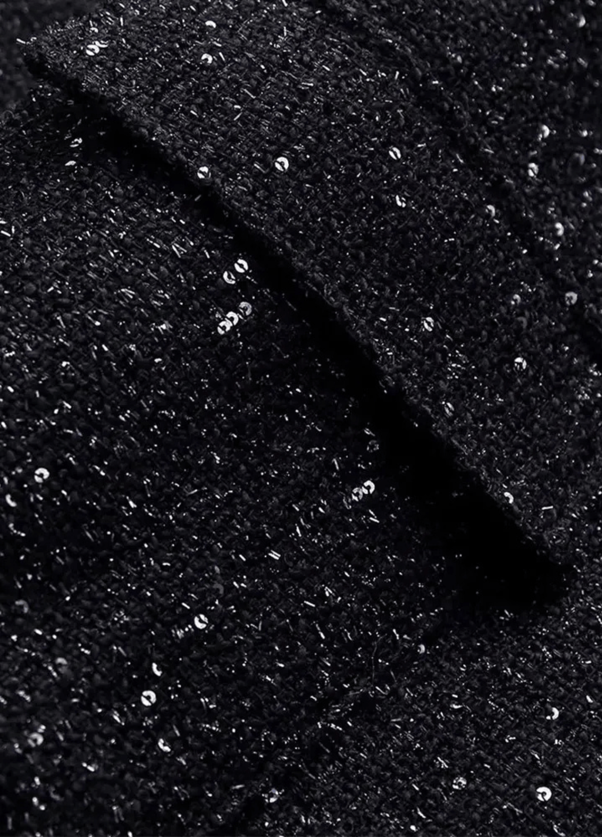 Veste kimono noir à paillettes | Kazemo