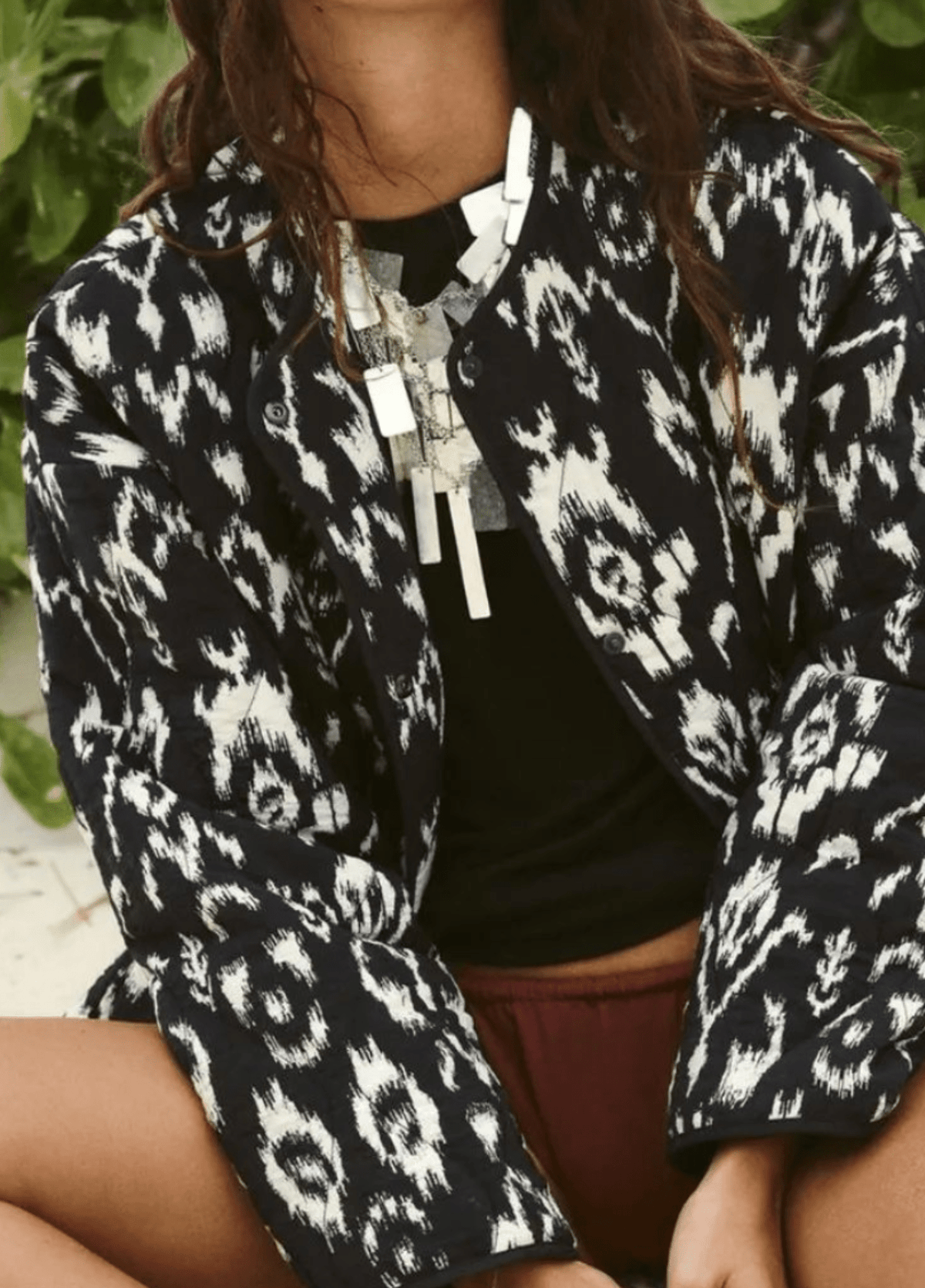 Veste kimono noir et blanc | Takashi
