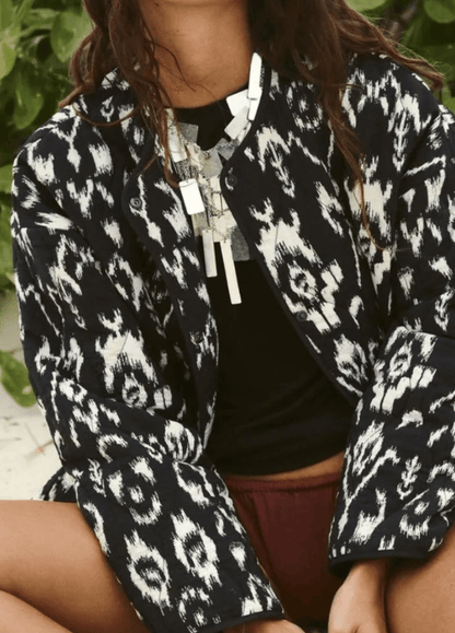 Veste kimono noir et blanc | Takashi
