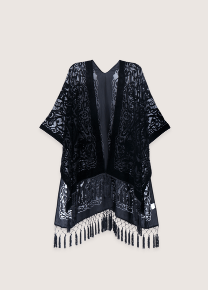 Veste kimono noir | Kiyono