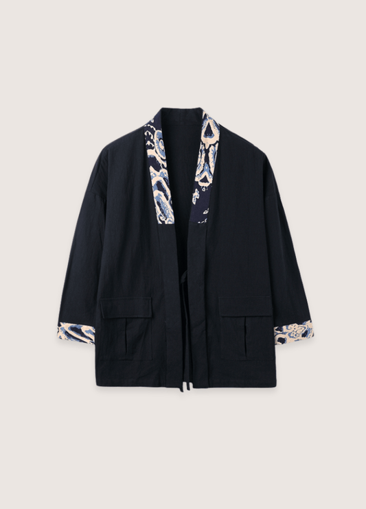 Veste kimono noir | Kiyora