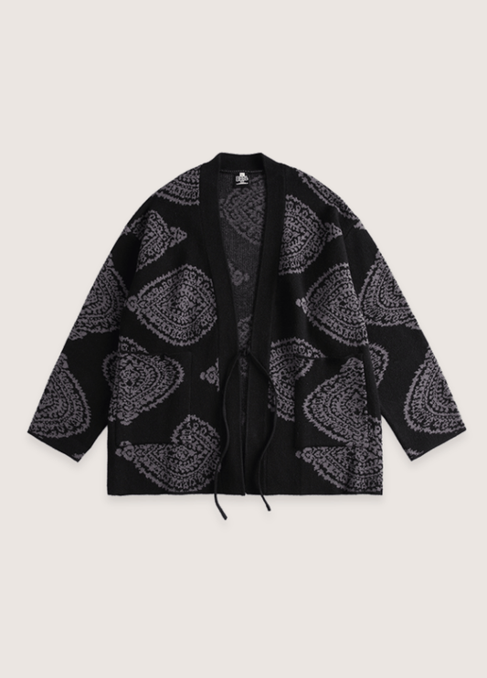 Veste kimono noir | Yukiro