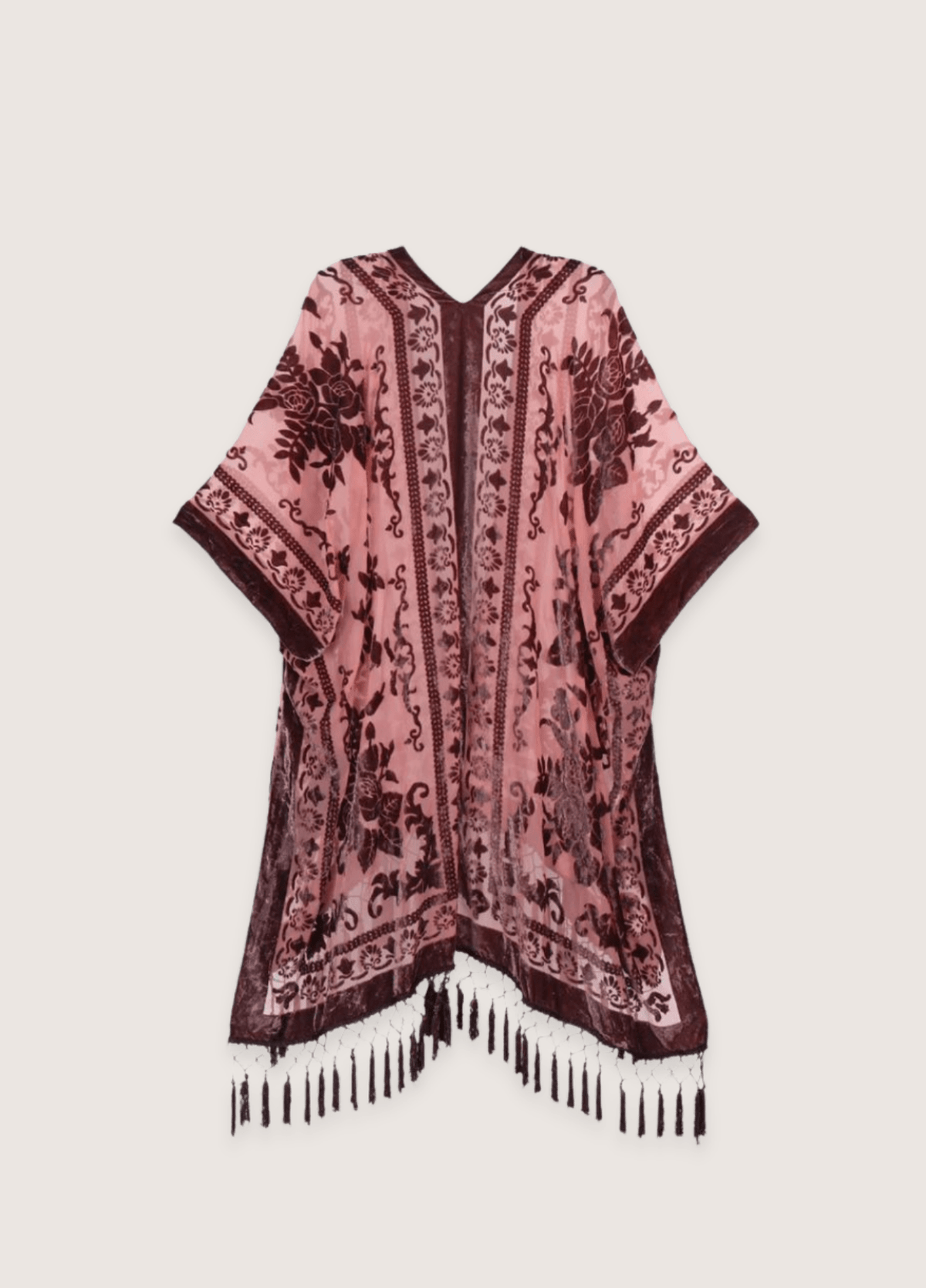 Veste kimono rose pâle | Sorano
