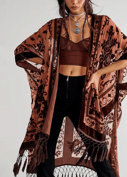 Veste kimono rose pâle | Sorano