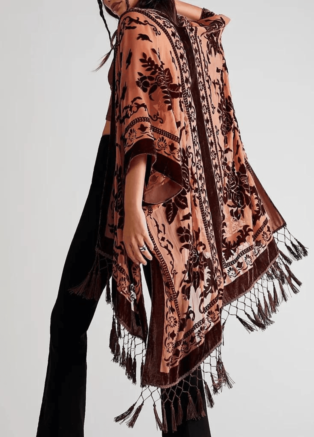 Veste kimono rose pâle | Sorano