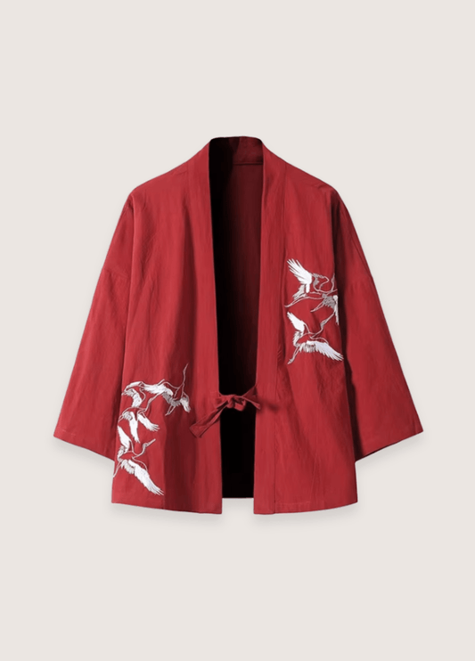 Veste kimono rouge | Kumomo